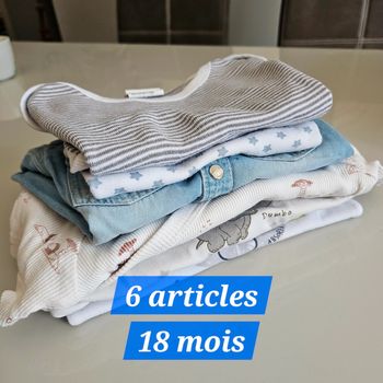 Lot bodies garçon 18 mois