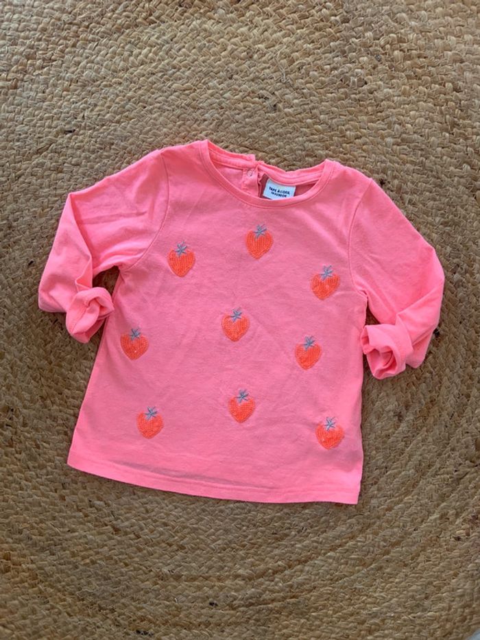 Fille 👧🏻 Tshirt ml tao 18 mois