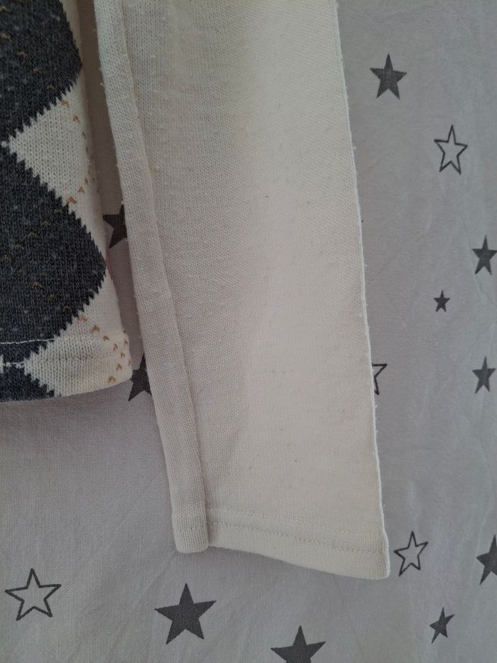 Pull moulant col roulé blanc à losanges rose et noir 12 ans - photo numéro 5