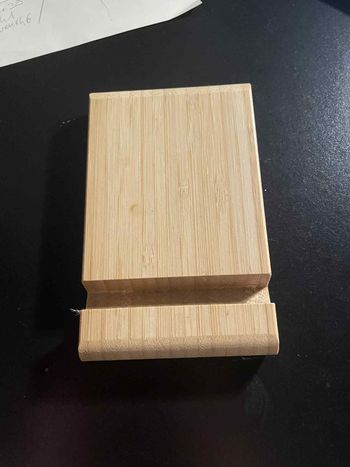 support téléphone en bois