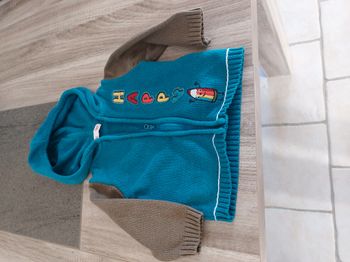 Gilet garçon capuche coton