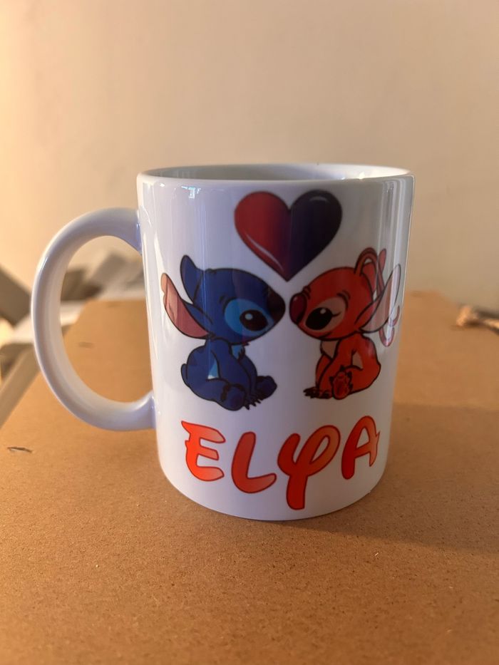 Tasse stitch avec prénom