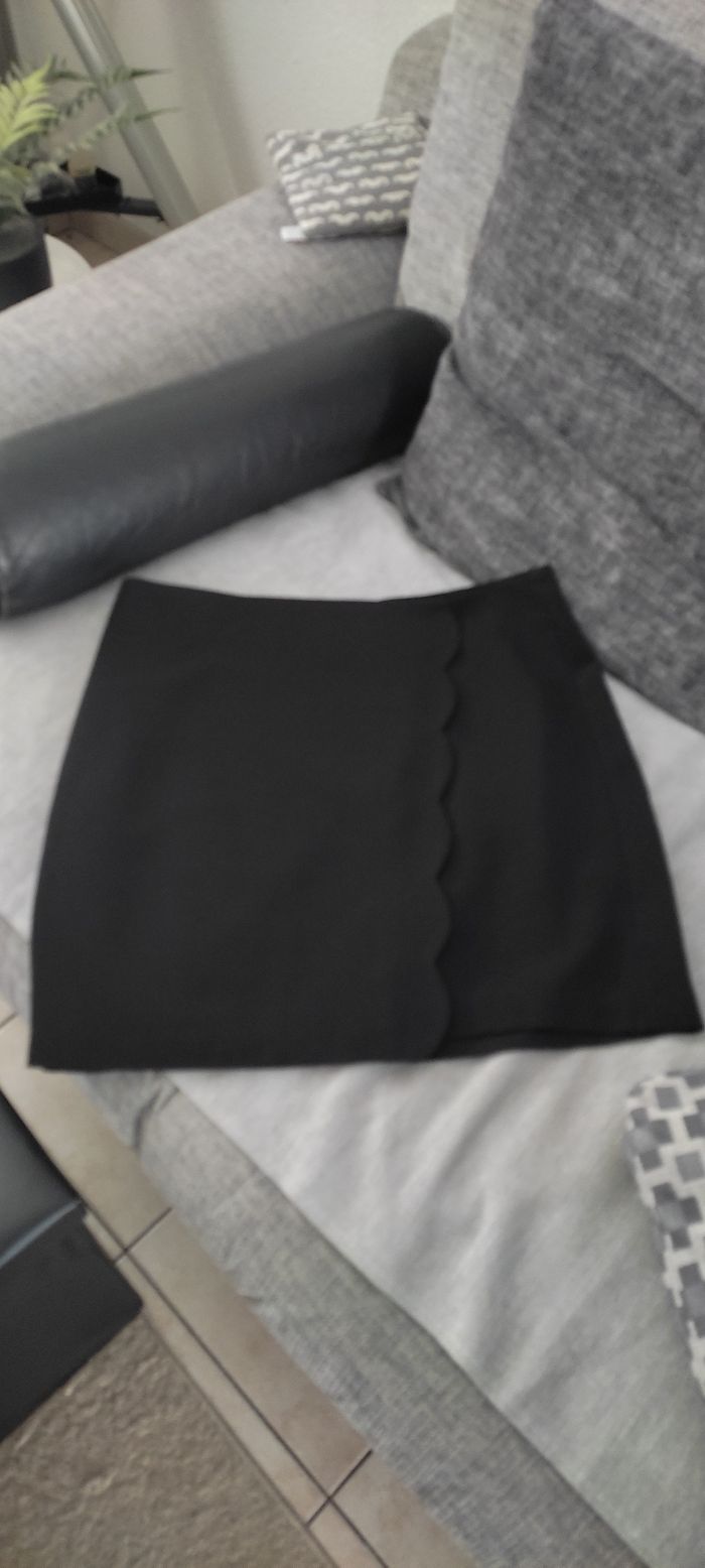 Jupe portefeuille noire