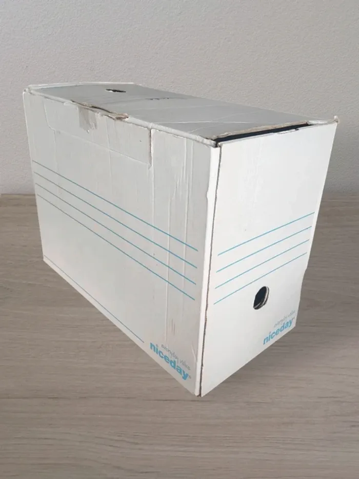 Boîte d'archives carton blanc / Niceday - 33x24x16,5cm / Gratuit - Free - photo numéro 2