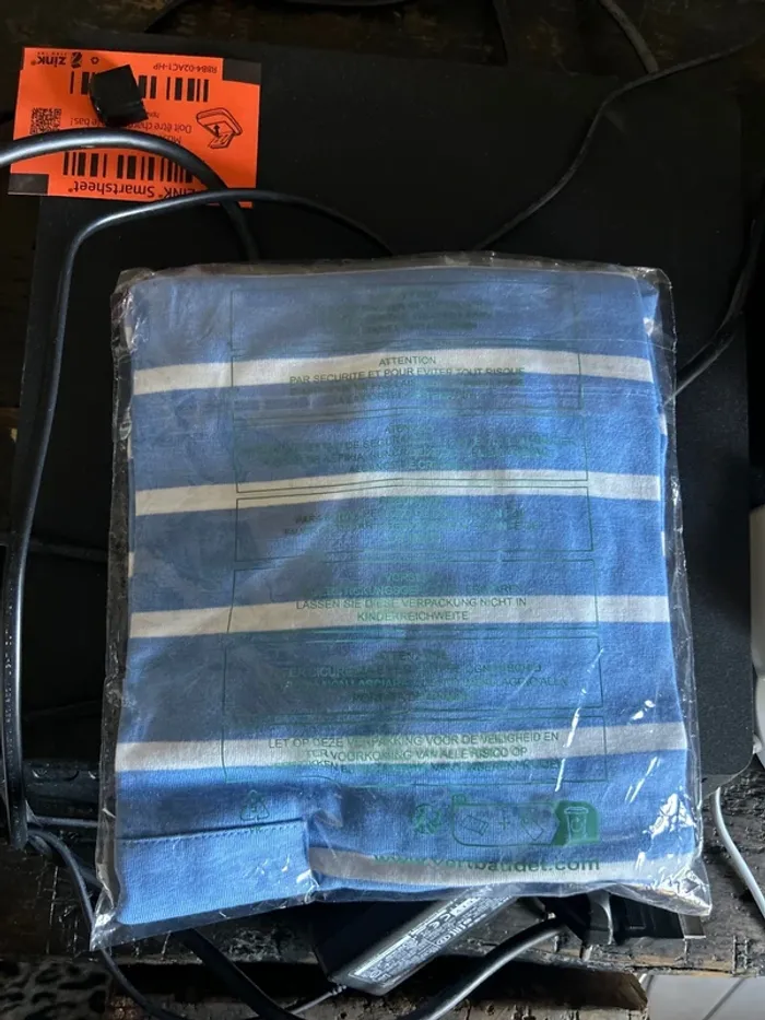 TEE shirt rayé bleu blanc poche Vertbaudet - photo numéro 2
