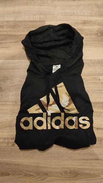 Sweat pull capuche noir Adidas L