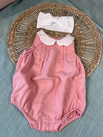Barboteuse et bandeau taille 3 mois