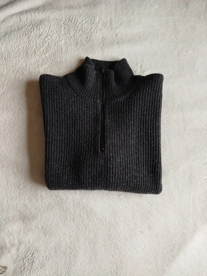 Pull vintage col montant zippé Navigare