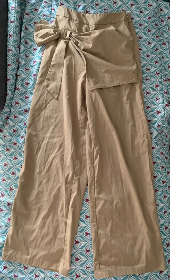 Pantalon beige large