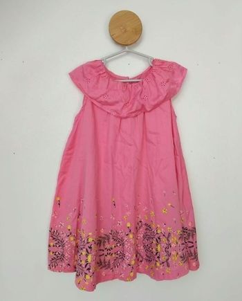 Robe 5 ans Sergent Major fleurs col volanté été 🌸