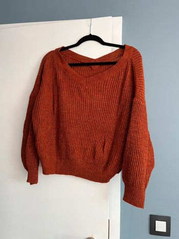 Pull couleur rouille
