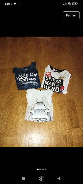 Lot de 3 tee shirt manches longues 4 ans 