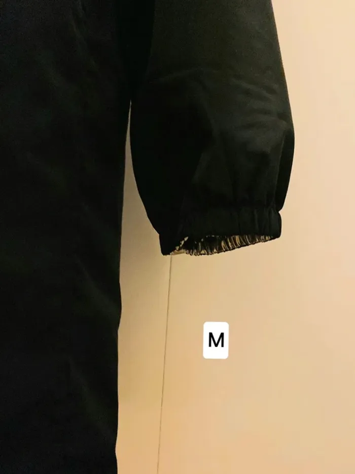 Manteau parka femme imperméable réversible long souple noire doré taille M - photo numéro 5