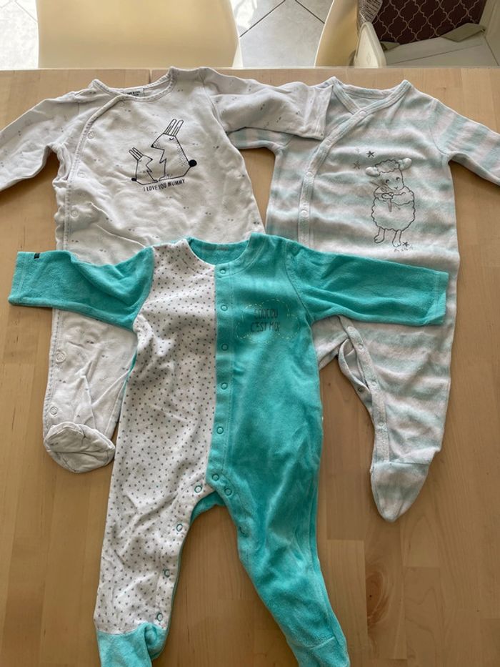 Lot de 3 pyjamas chaud 9 mois unisexe