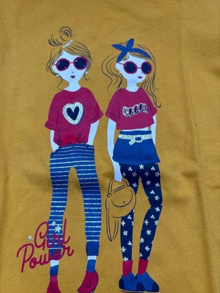 Tee-shirt moutarde 8 ans - photo numéro 6