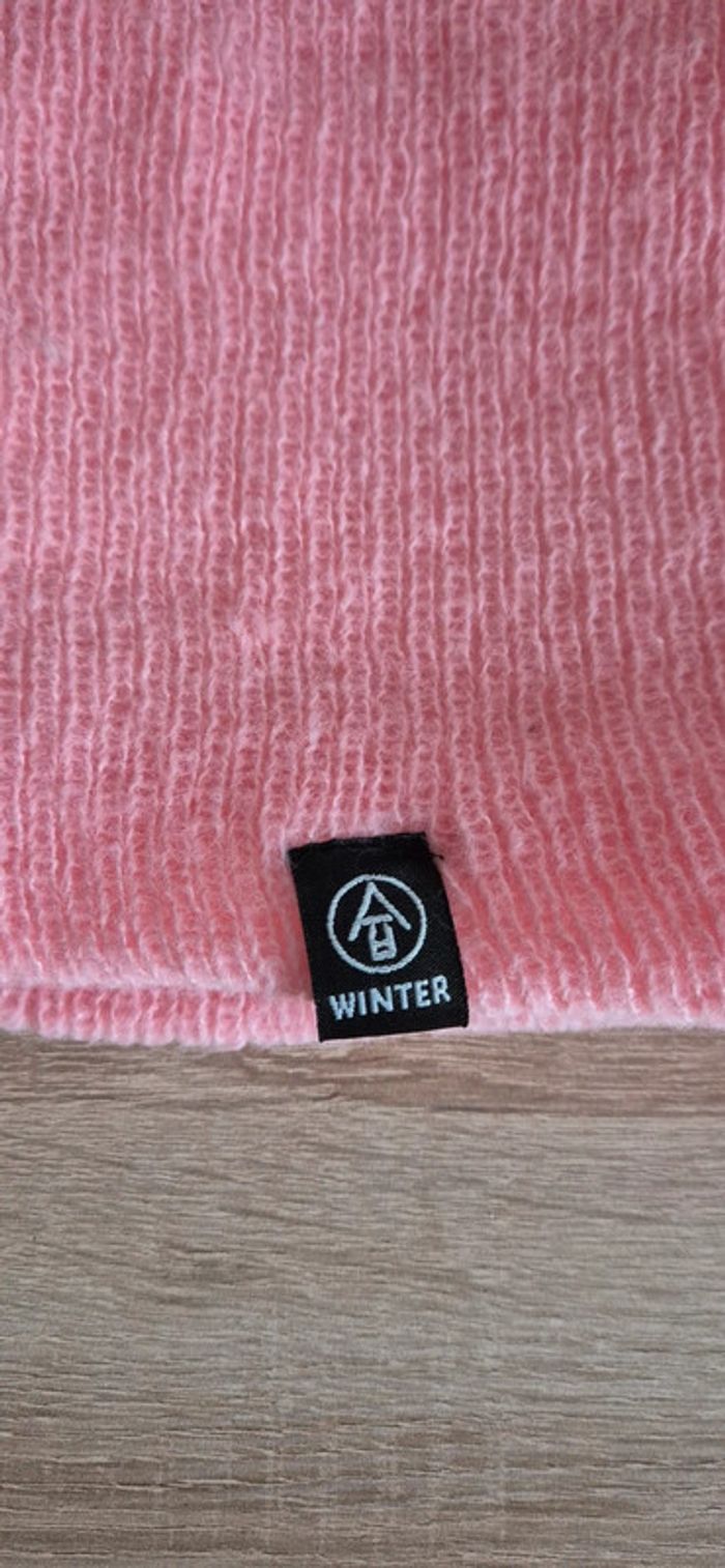 Tour de cou/ cache cou chaud rose. - photo numéro 2