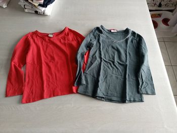 Lot 2 t-shirts manches longues 4 ans
