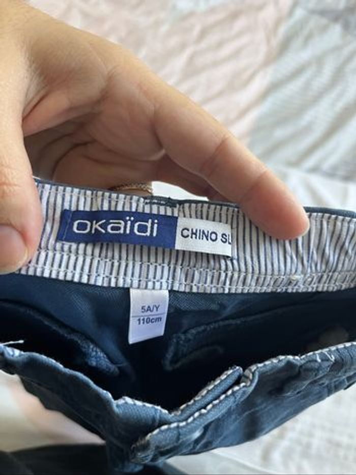 Pantalon chino bleu ciel  Okaïdi - photo numéro 2