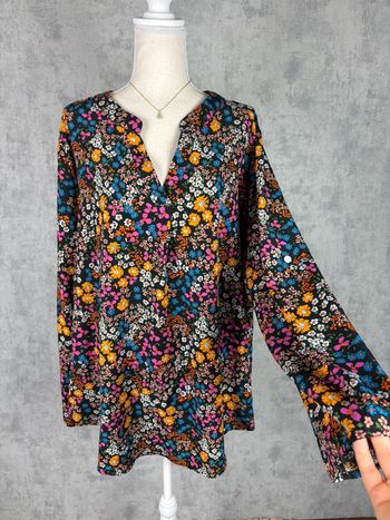 🌸 Blouse à fleurs Emery Rose Taille 4XL 🌸