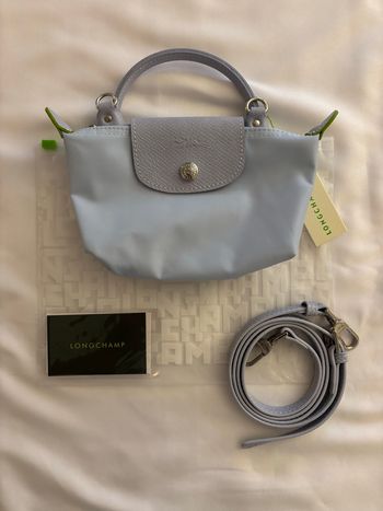 Mini sac Longchamp couleur Turquoise