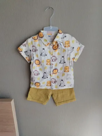 Ensemble short et chemise bébé garçon