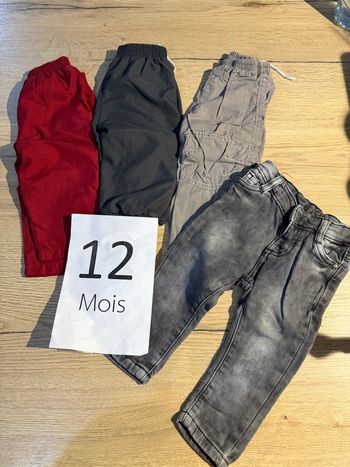 Lot de 4 pantalons 12 mois 