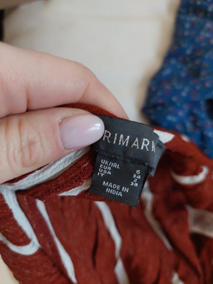 Combipantalon femme rayé marron et blanc t34 - photo numéro 3
