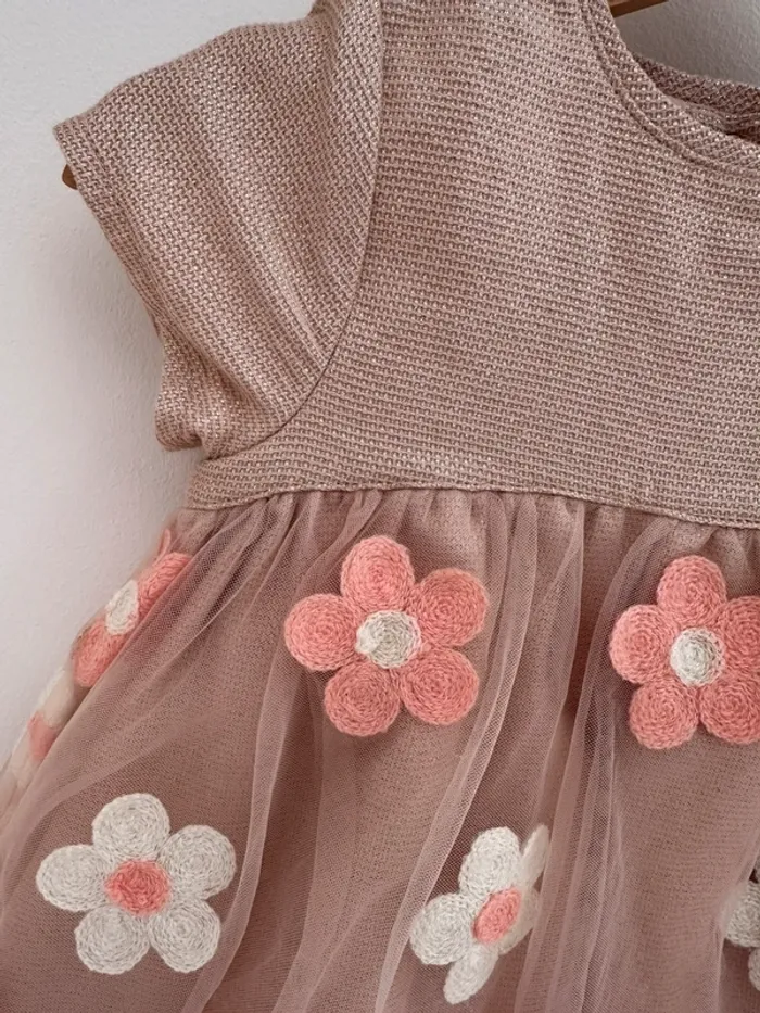 Robe fleurie irisée et tulle - photo numéro 4