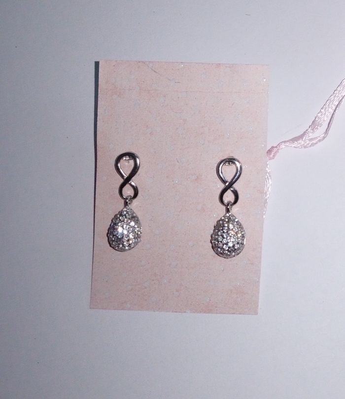 Boucles d'oreilles argentées fête - photo numéro 2