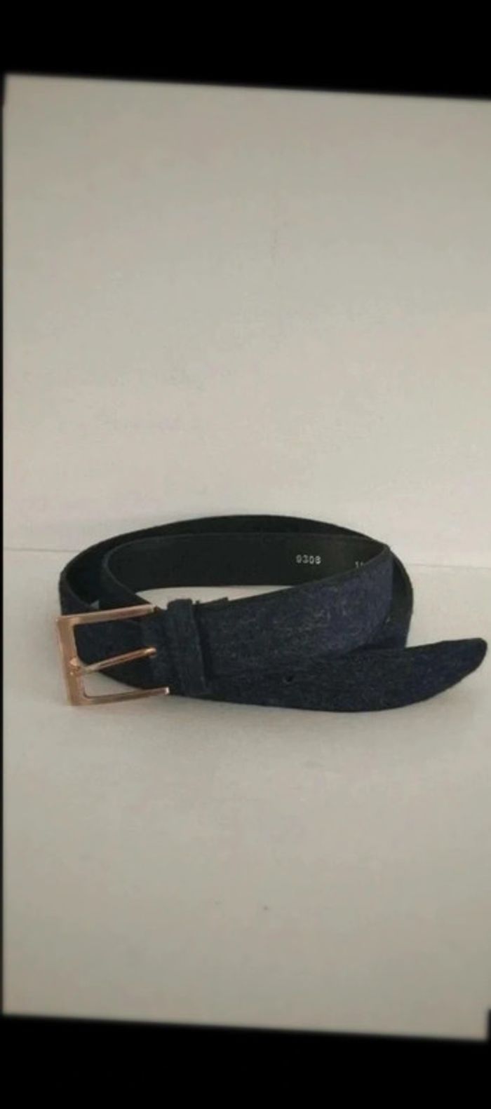 Ceinture feutrine marine 95 cm largeur 3.3 cm - photo numéro 2