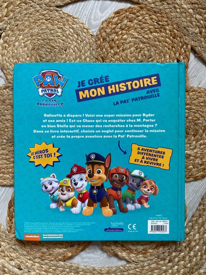 Livre je crée mon histoire paw patrol pat patrouille - photo numéro 3