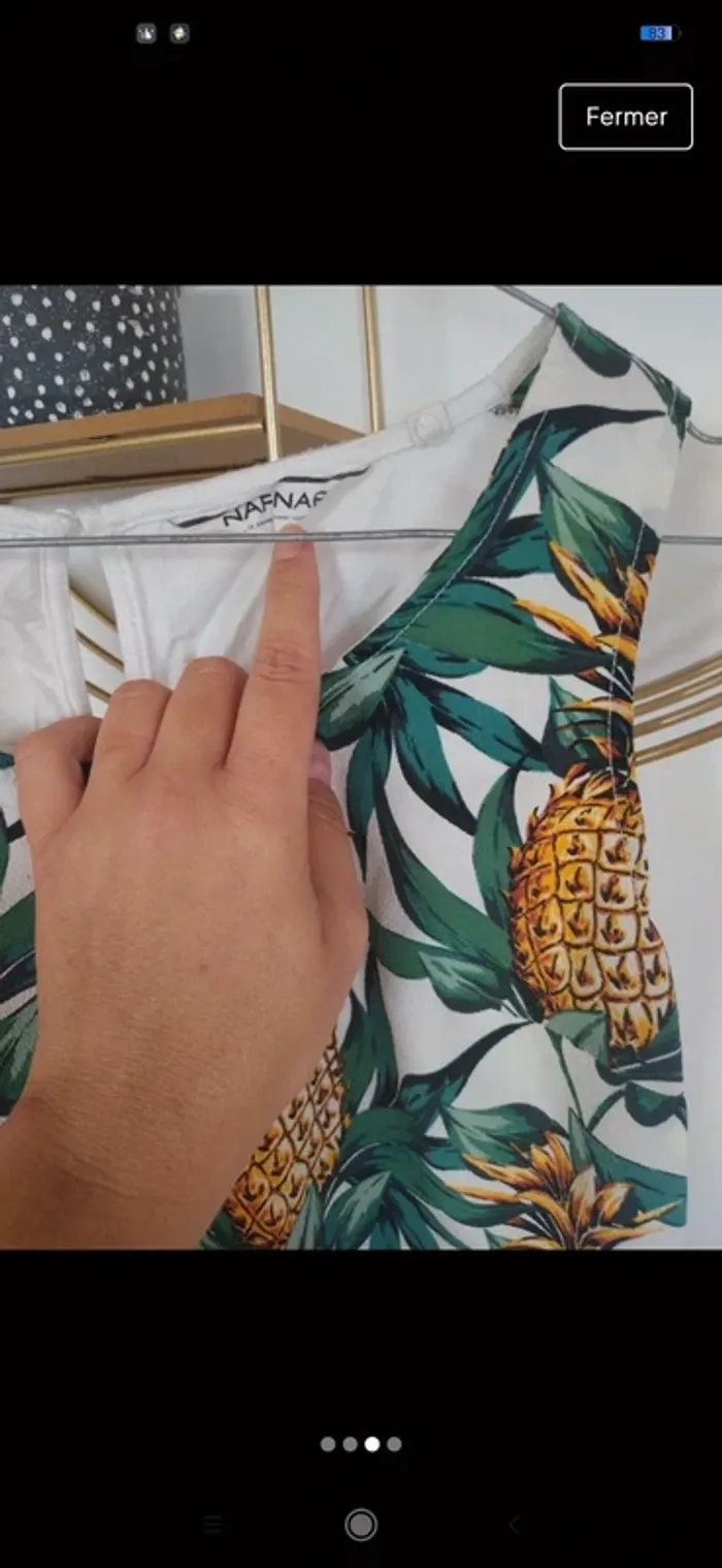 Top Naf Naf S motif ananas🍍 - photo numéro 3