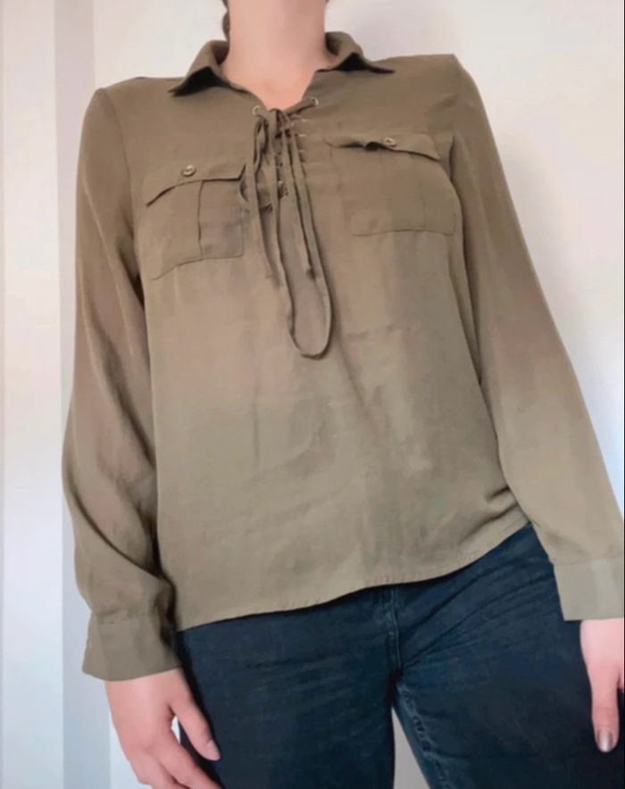 Blouse kaki Missguided - photo numéro 2
