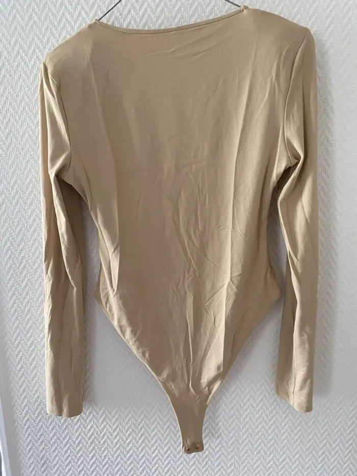 Body manches longues beige Kiabi taille S - photo numéro 2