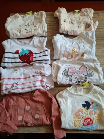 Lot tee-shirt bébé filles