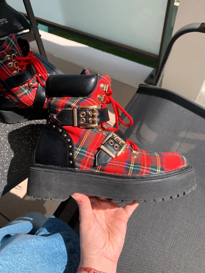 Boots tartan taille 37