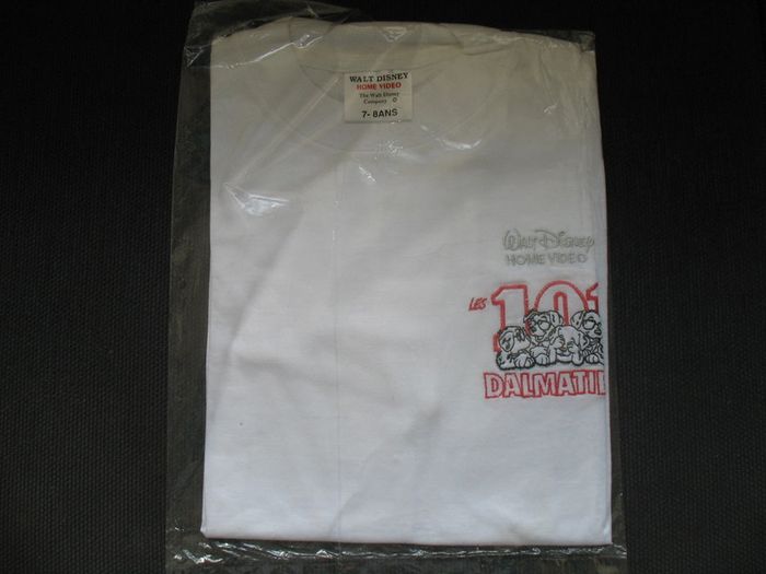 TEE SHIRT MC BLANC FILLE "101 DALMATIENS BY DISNEY" - NEUF - 7 / 8 ANS - n°02
