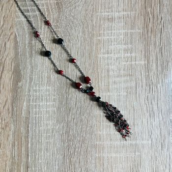 Collier rouge & noir 🌿