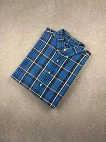 Chemise shirt Ralph Lauren à carreaux bleu et noir taille XXL