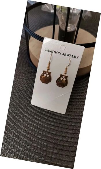 Boucle d'oreilles pendantes Hibou neuves