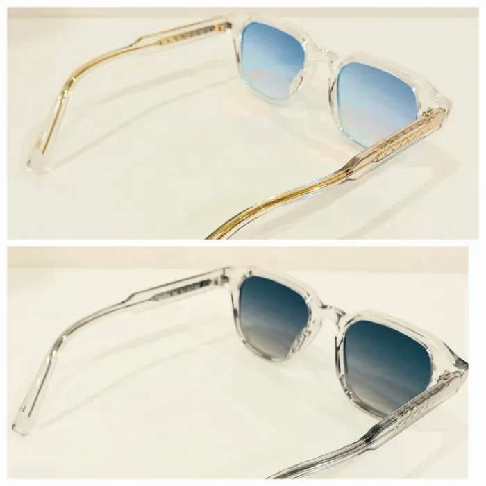 Lot de deux lunettes de soleil femme transparentes uvprotection taille moyenne - photo numéro 3