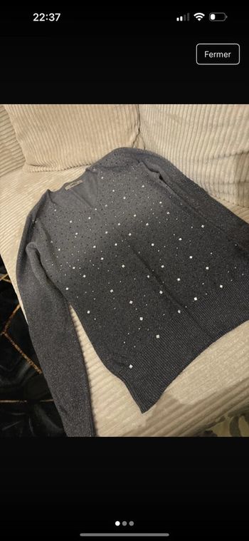 Tee shirt manche longue strass