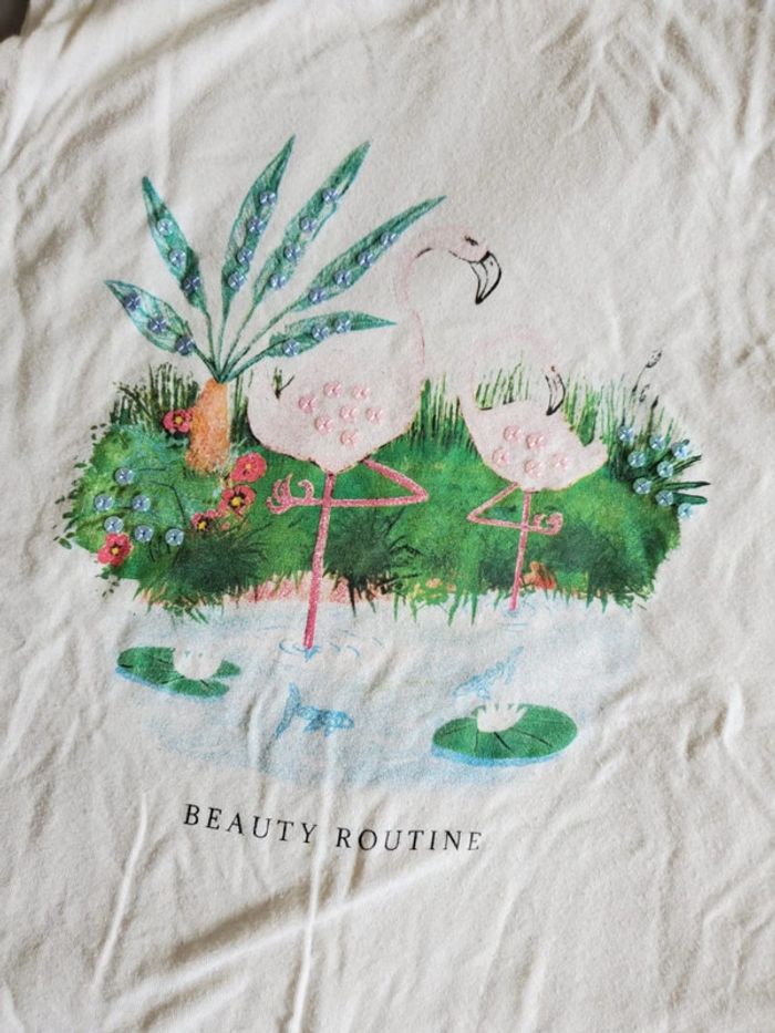 Tee shirt epaules dénudées 10 ans kiabi flamant rose beauty routine - photo numéro 3