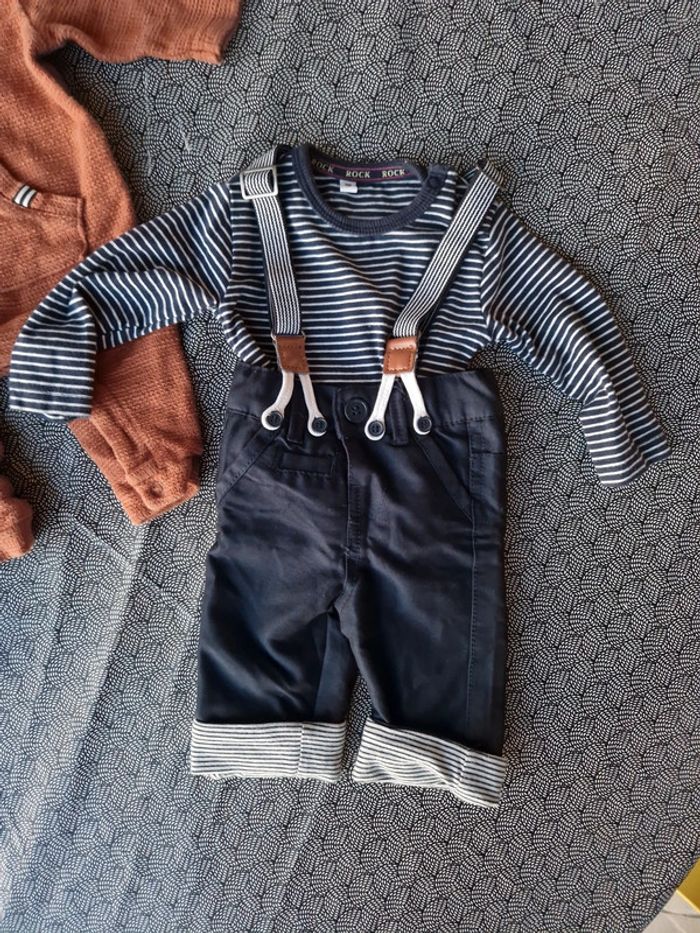 Lot 4 vêtements automne hiver taille 1 mois - photo numéro 3