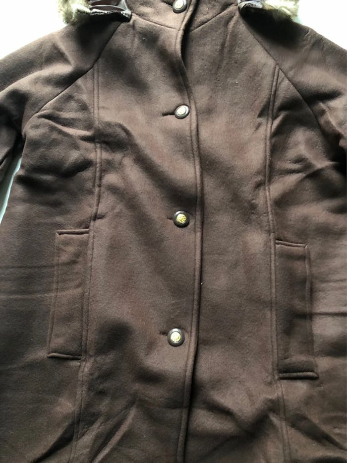 BB- Manteau 3/4 polaire marron à capuche T 42/44  NEUF - photo numéro 7