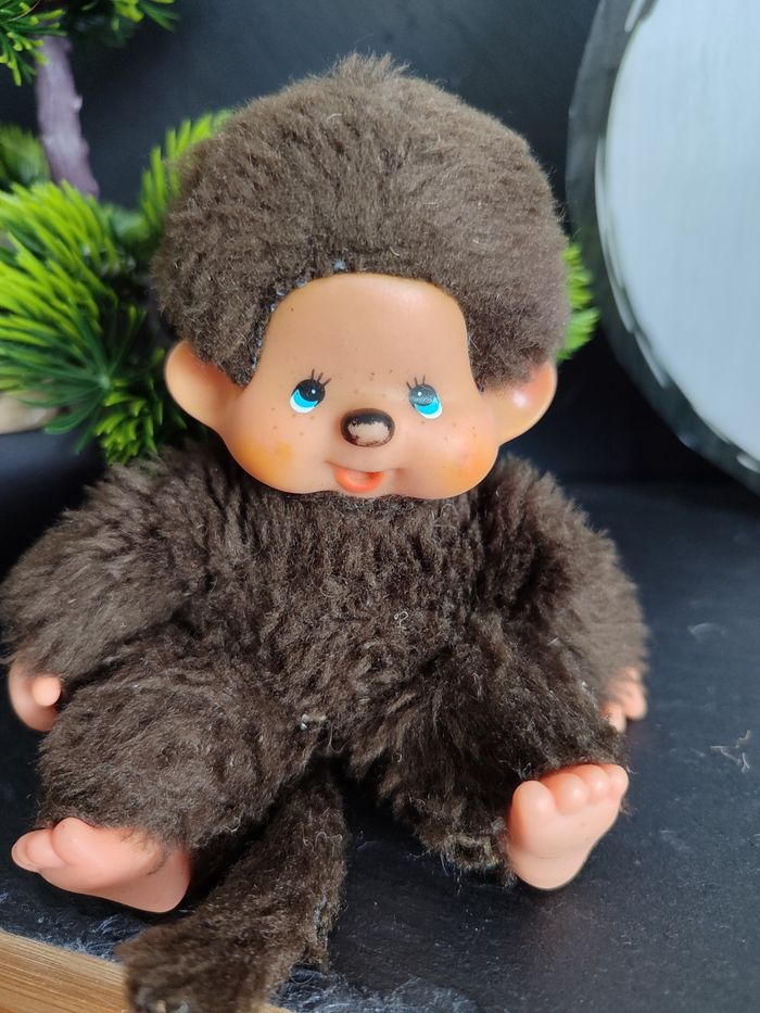 mini kiki ajena ancien peluche singe lotus sekiguchi Marron Vintage DD000792 - photo numéro 3