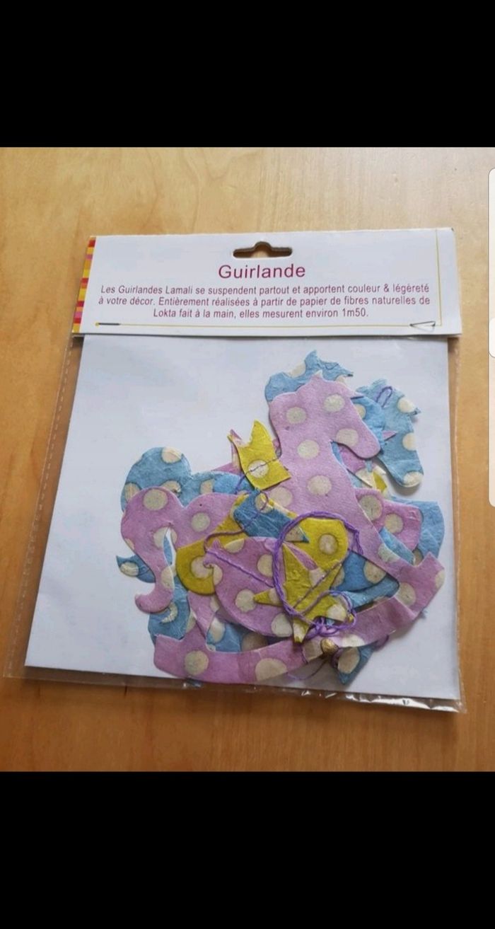 Guirlande à suspendre modèle chevaux multicolore LAMALI - photo numéro 2