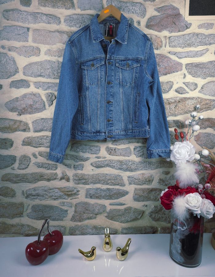 Veste en jeans bleu denim Homme/ Ado taille M marque River Island 🎸 - photo numéro 3