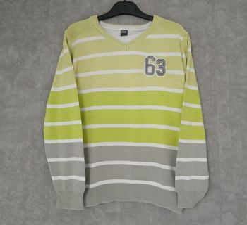 Pull gris/vert