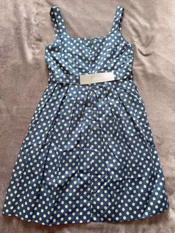 Robe bleue à pois blanc femme taille 42 Sinéquanone en très bon état. - photo numéro 12